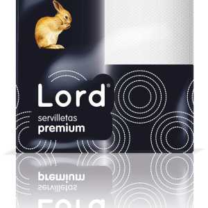 Lord Premium servilleta 40x40 laminado 50 uds 2 capas blanco